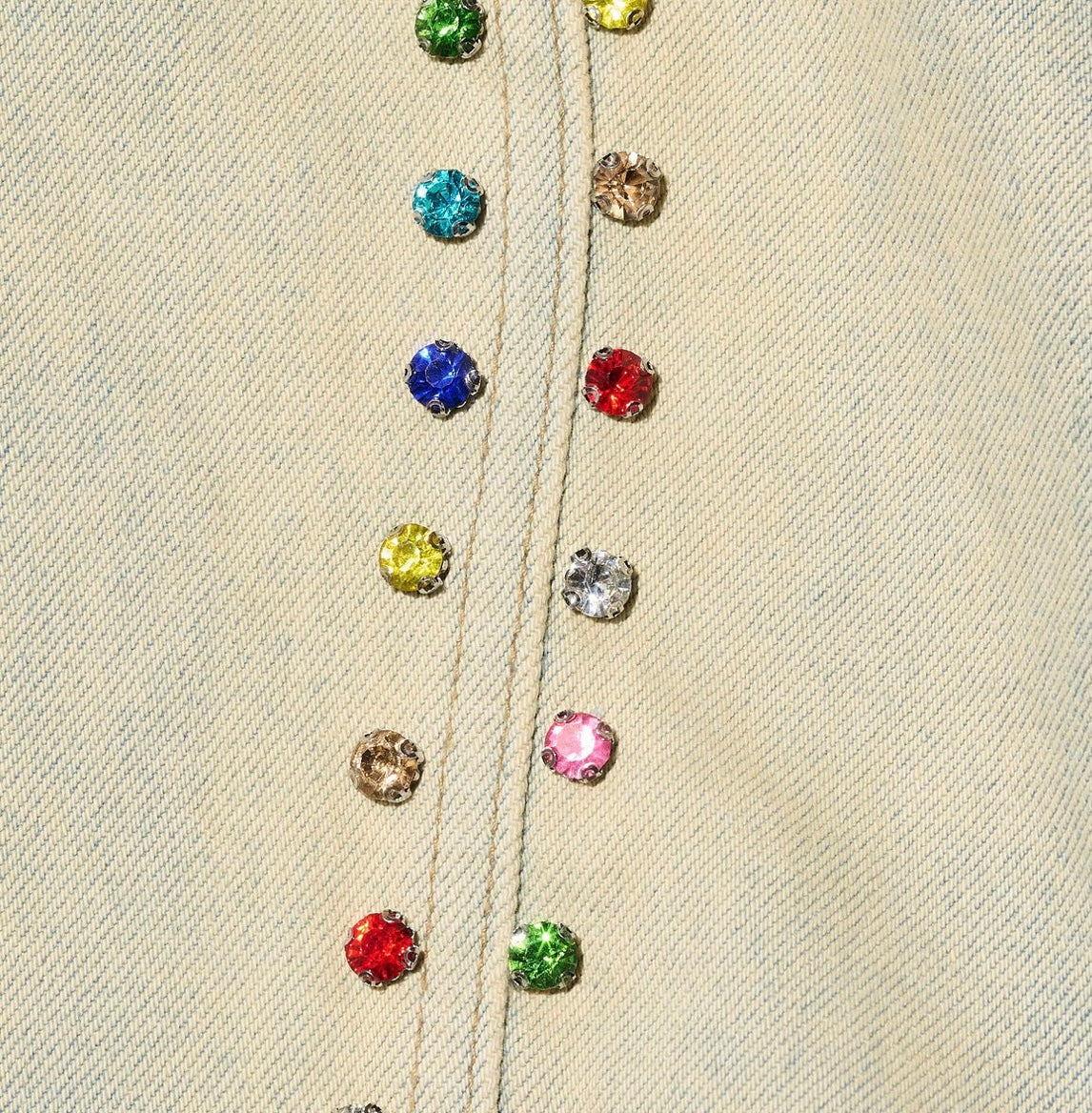 DUAA Skittles Rhinestone Shorts