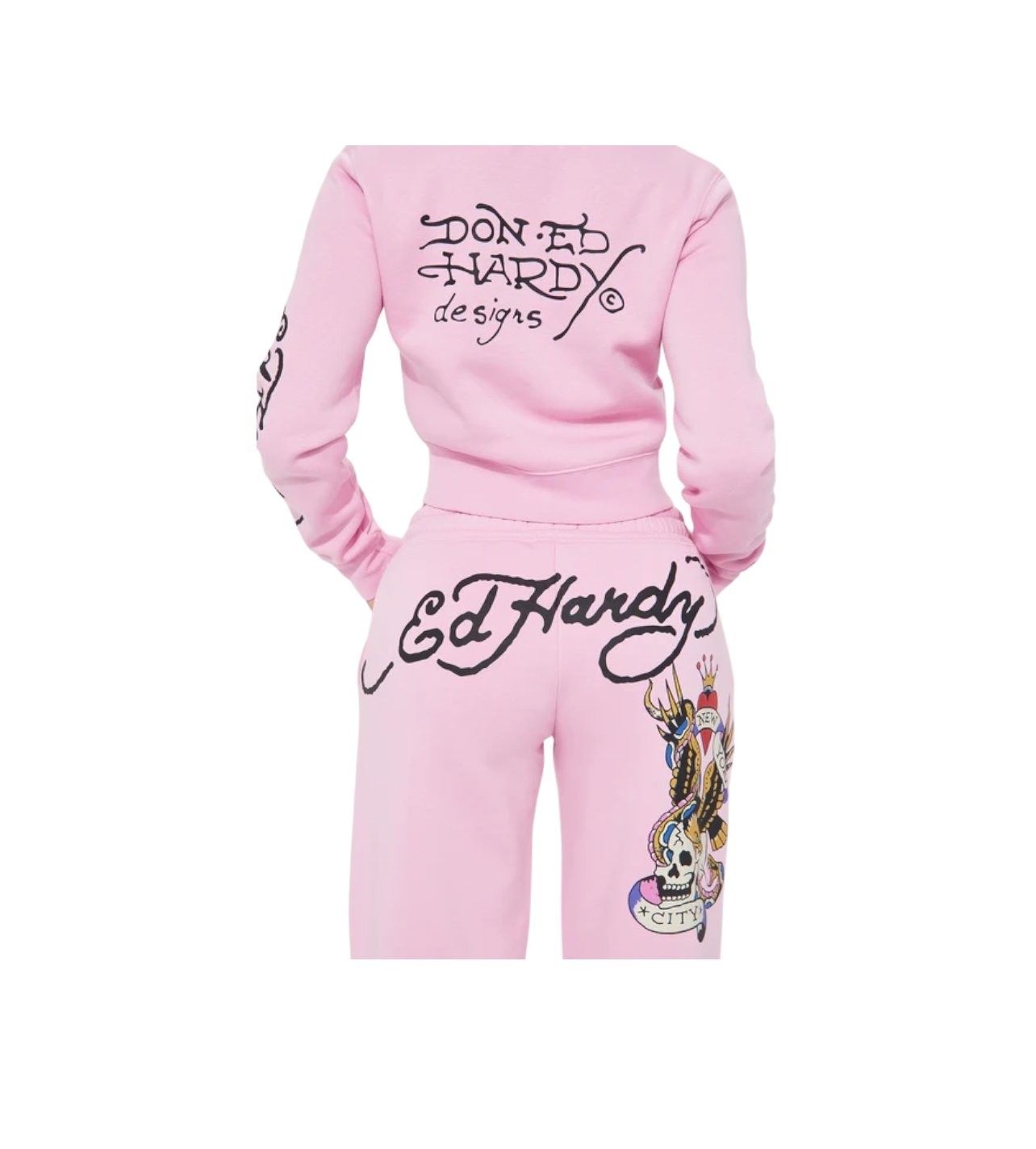 Ed Hardy NYC Pink Skull Sweatpants