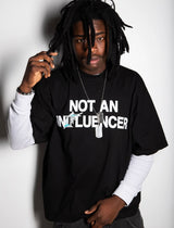 Not An Influencer Marlin Tee Black