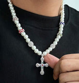Pearl Cross Necklace