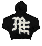 Mixed Emotions “END” Rhinestone Zip Hoodie