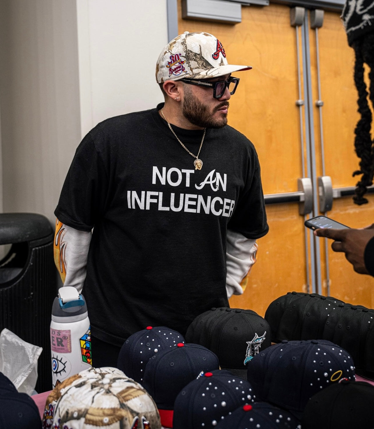 Not An Influencer Black A Tee