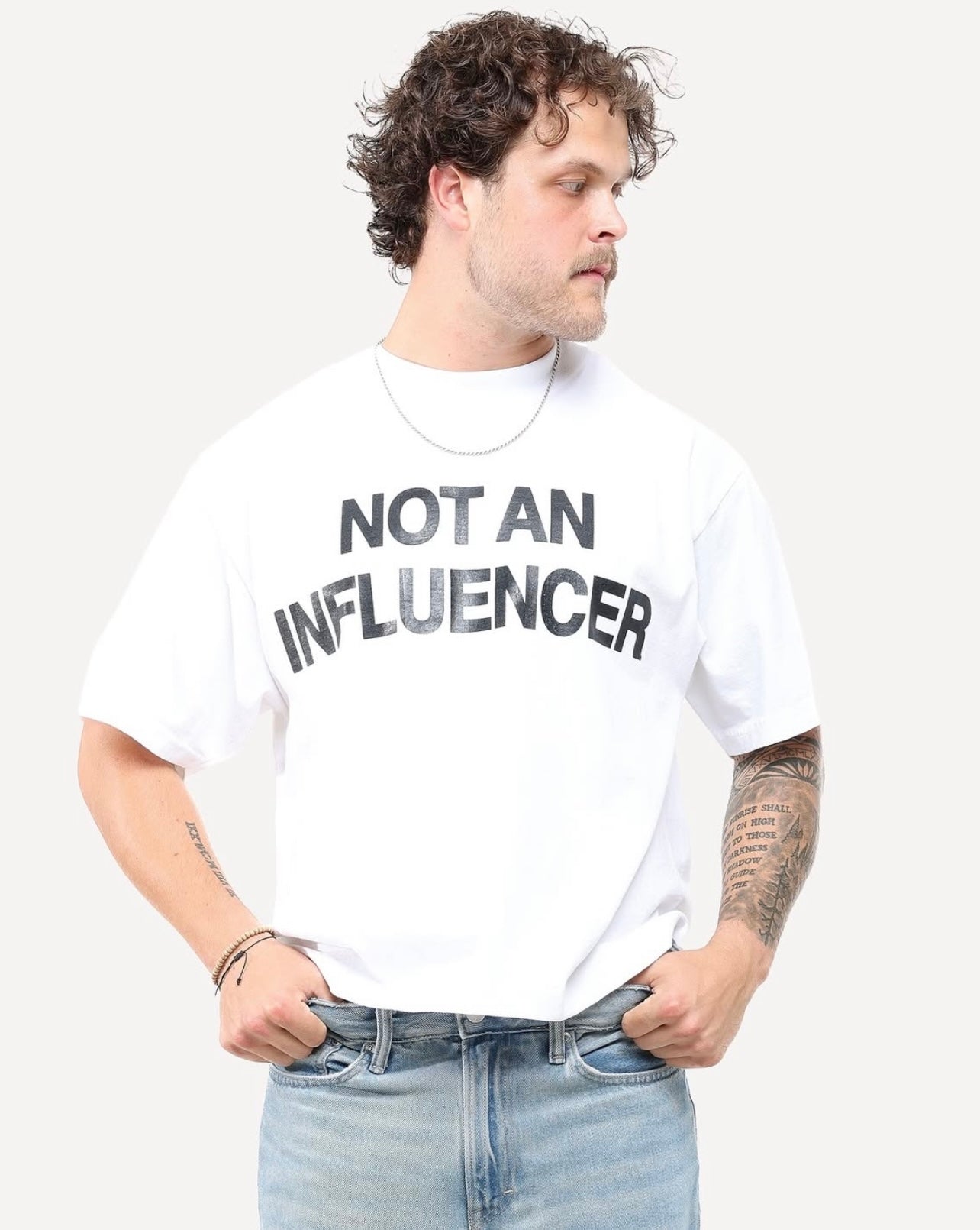 Not An Influencer White OG Tee