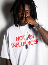 Not An Influencer White A Tee