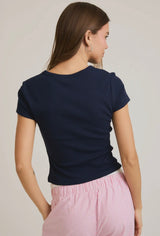 Le Lis USA Tee Navy