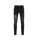 AM Skinny Paint Drip Black Jeans