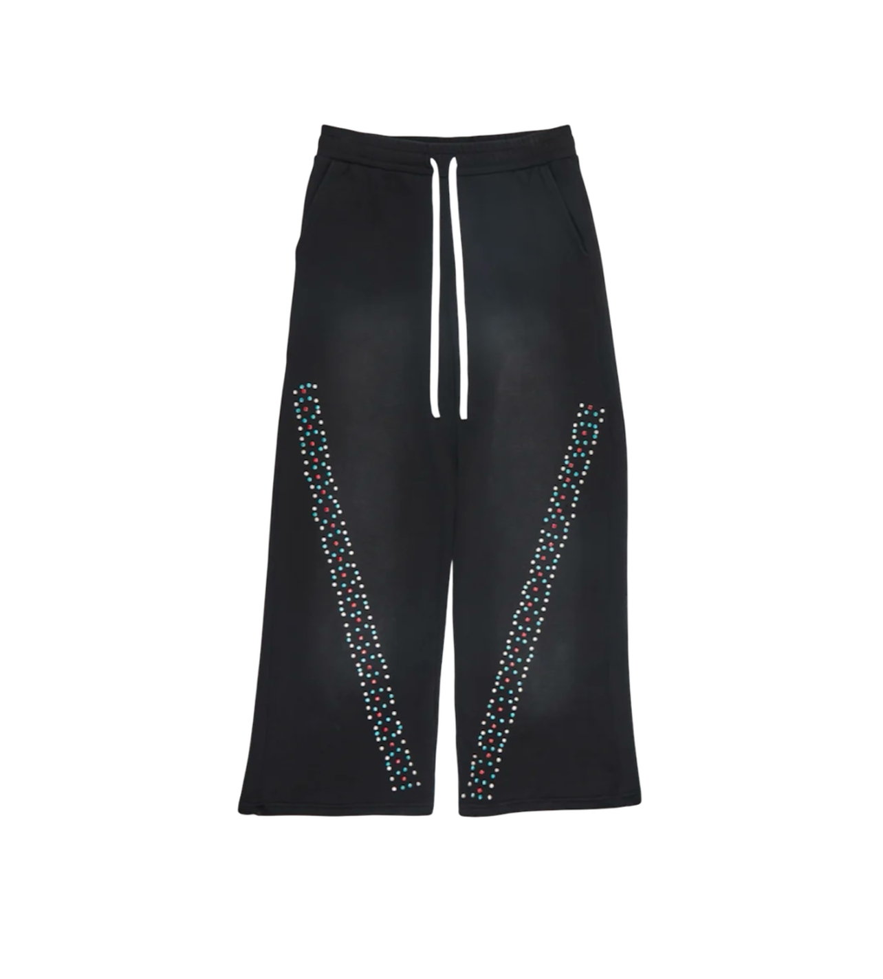 Cactus Valley Rhinestone Baggy Sweatpants Black