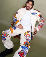 EPTM Racer Patchwork Jacket Cream