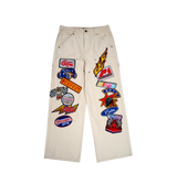 EPTM Racer Patchwork Pants Cream