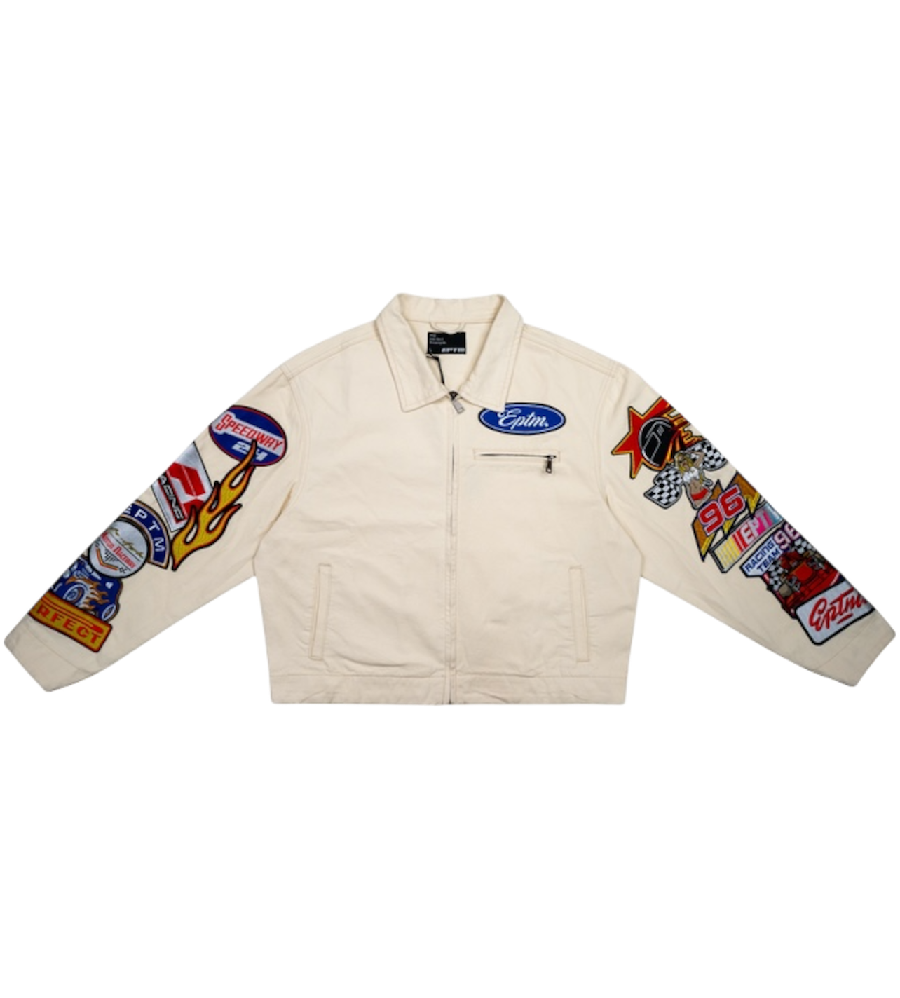 EPTM Racer Patchwork Jacket Cream
