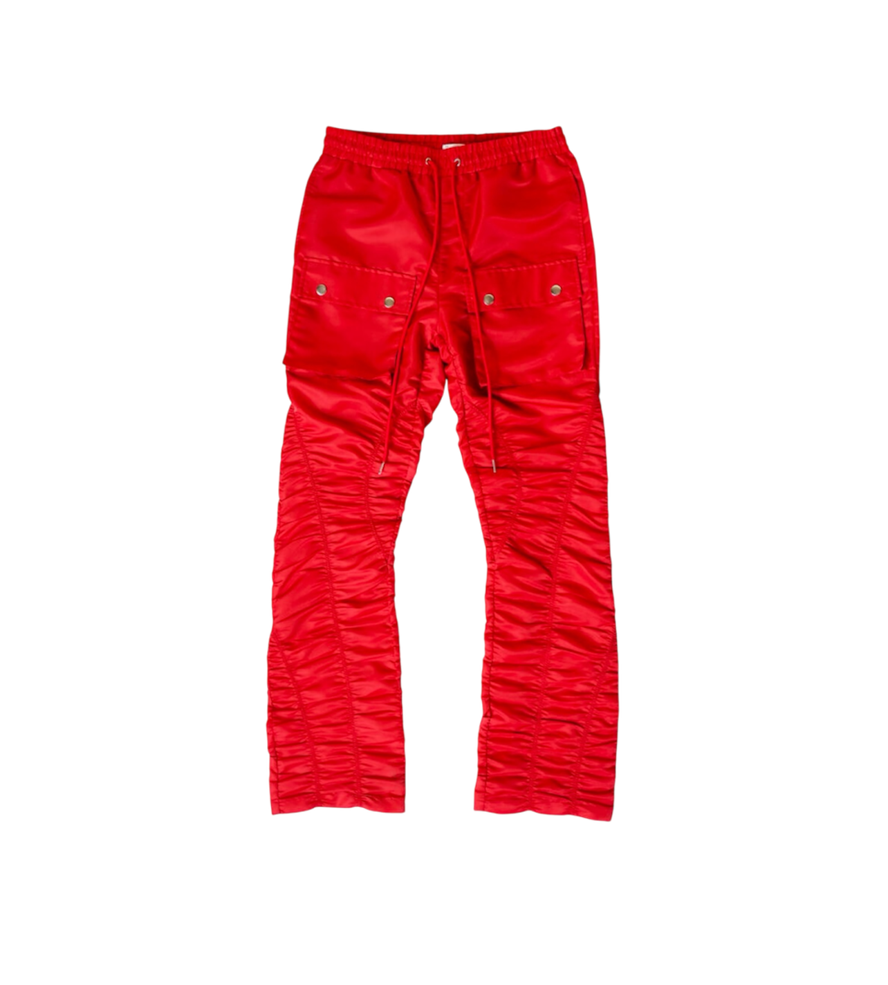 EPTM Red Ruche Flare Pants
