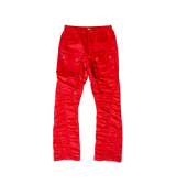 EPTM Red Ruche Flare Pants