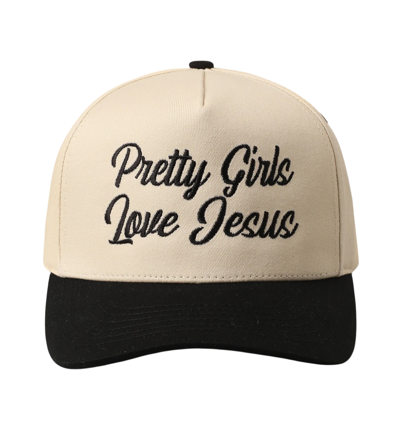 Pretty Girl Love Jesus Hat Black