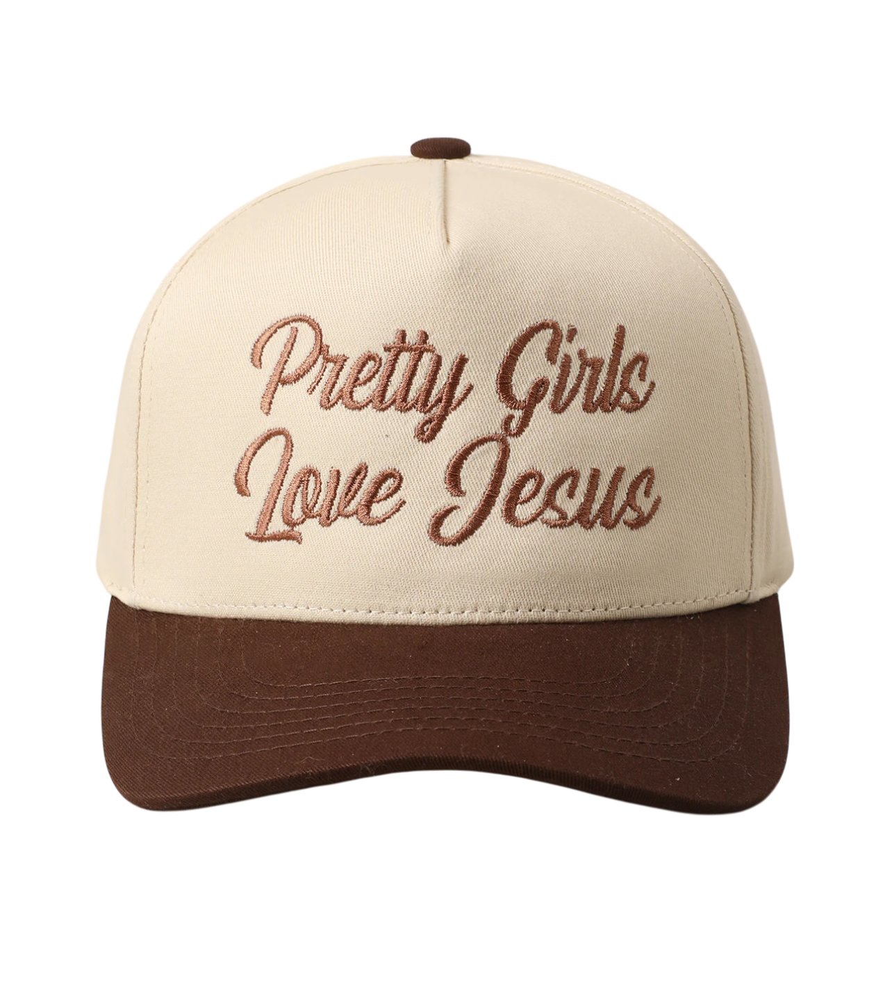 Pretty Girl Love Jesus Hat Brown
