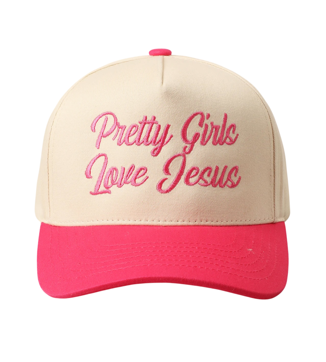 Pretty Girl Love Jesus Hat Pink