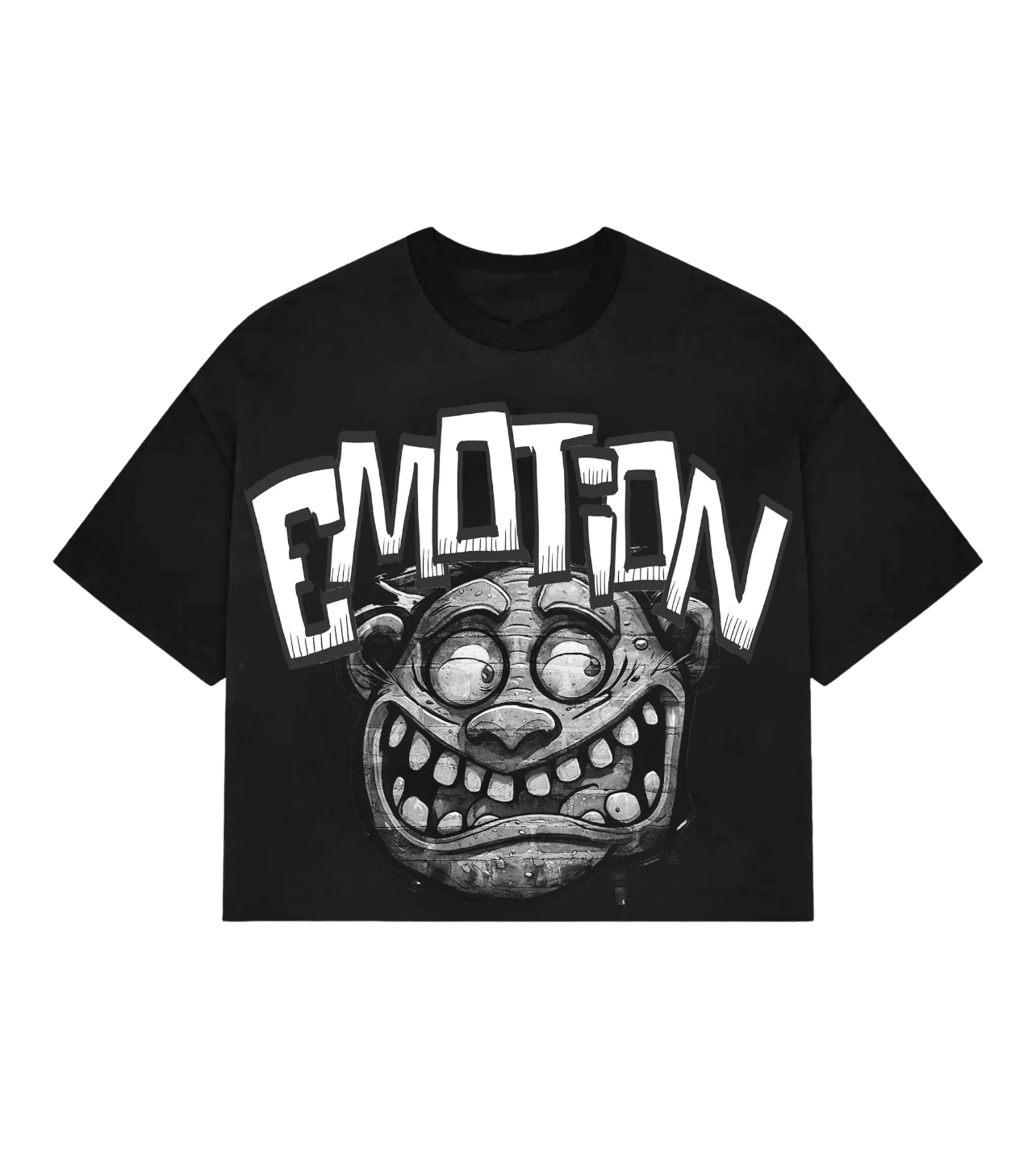 Mixed Emotions Cartoon Tee Black