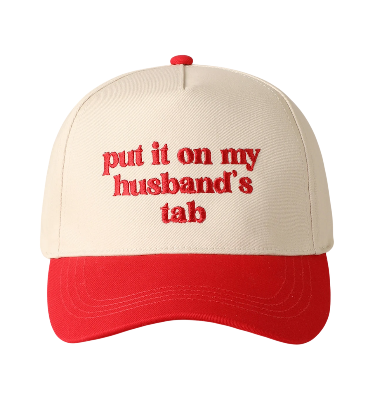 Husbands Tab Red/Cream Trucker Hat