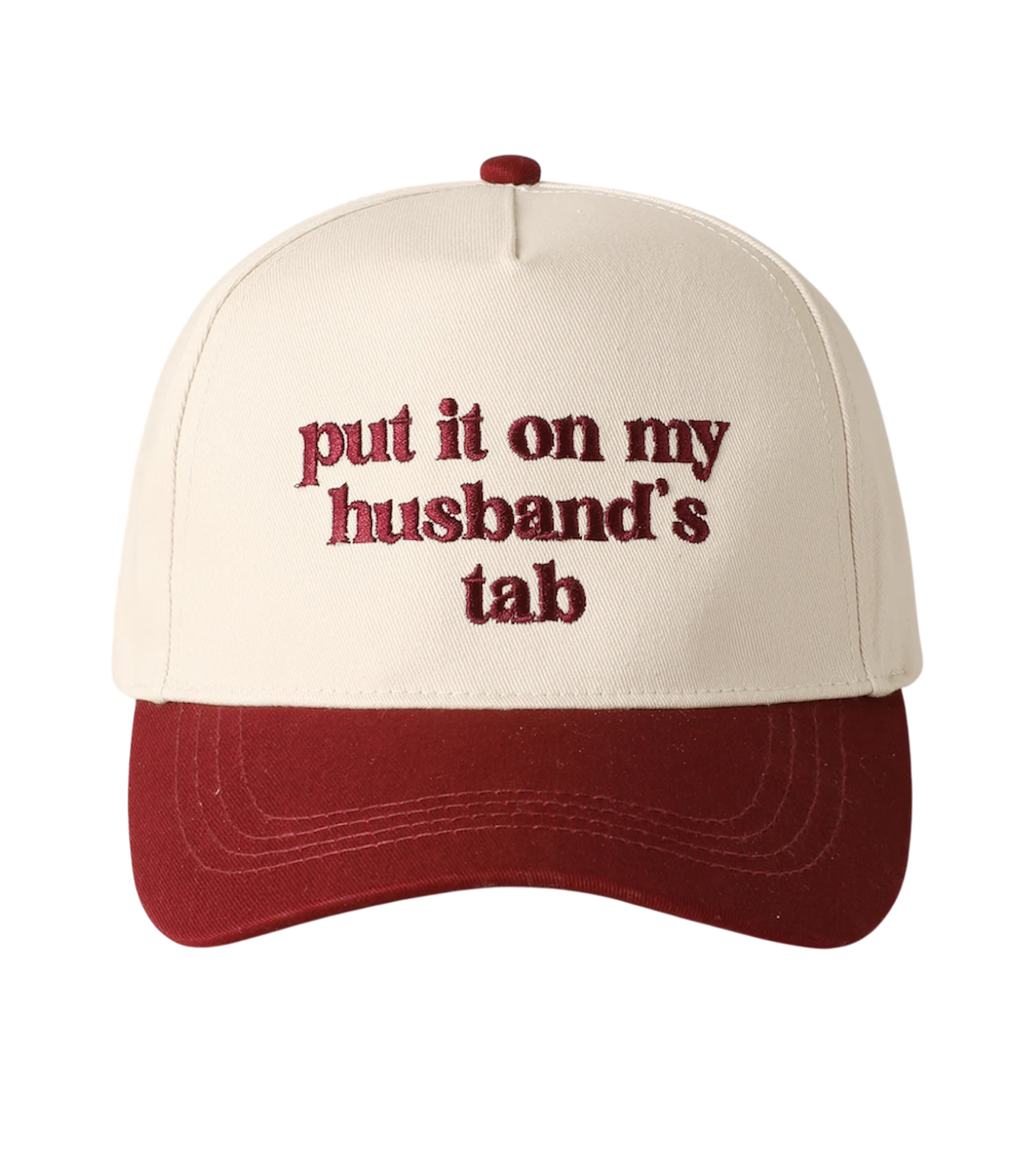 Husbands Tab Trucker Hat Burgandy