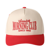 Sunday Morning Club Red/Cream Hat