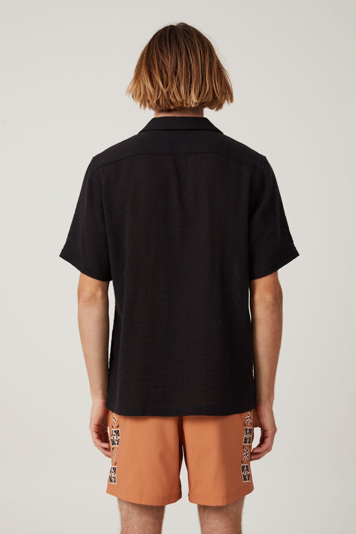 Palma Button Up Black Short Sleeve