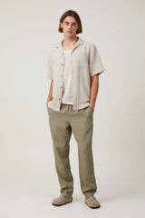 Palma Tan Button Up Short Sleeve