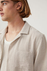 Palma Tan Button Up Short Sleeve
