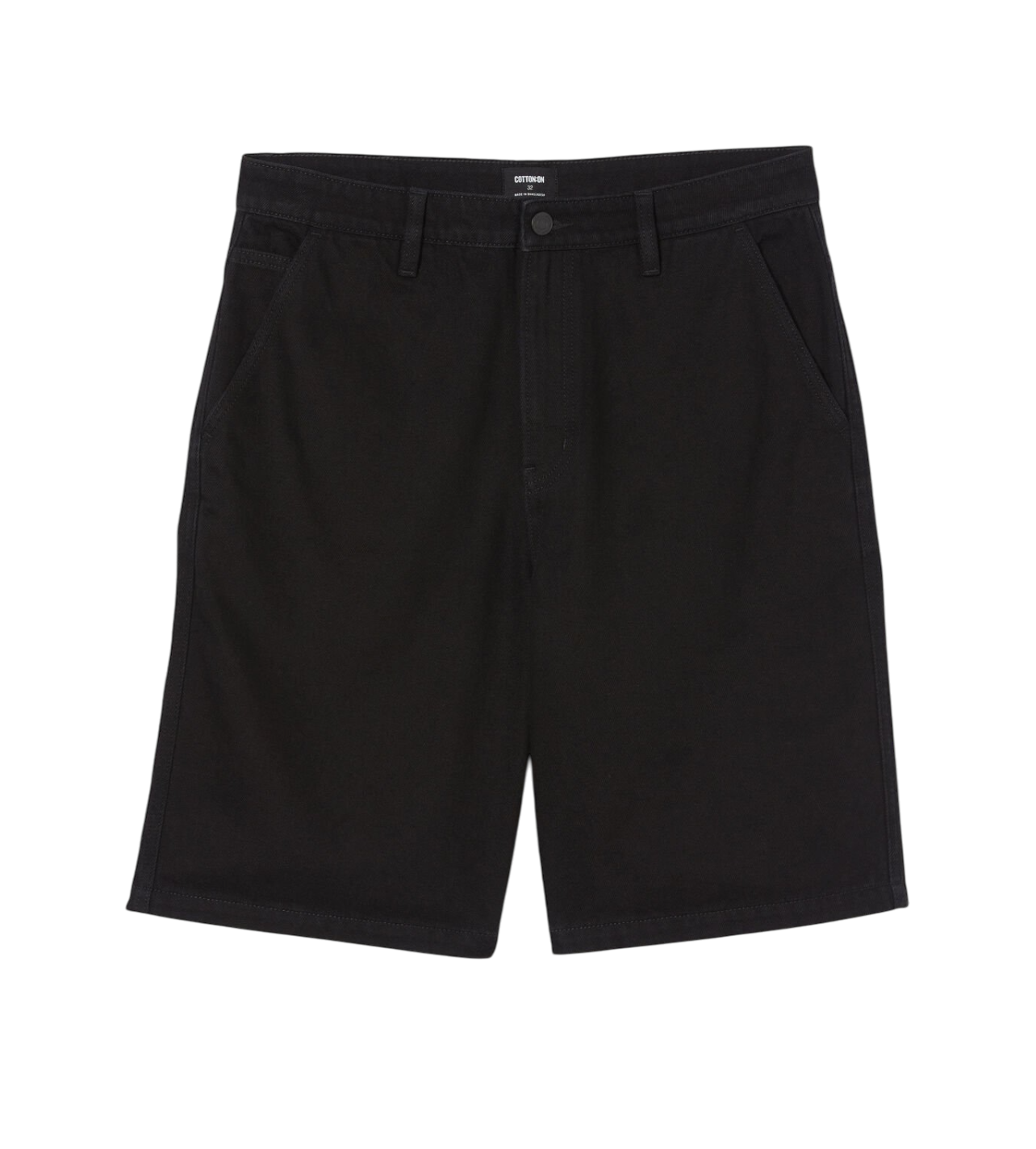 Baggy Denim Shorts Black