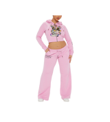 Ed Hardy Pink Crop Eagle Hoodie