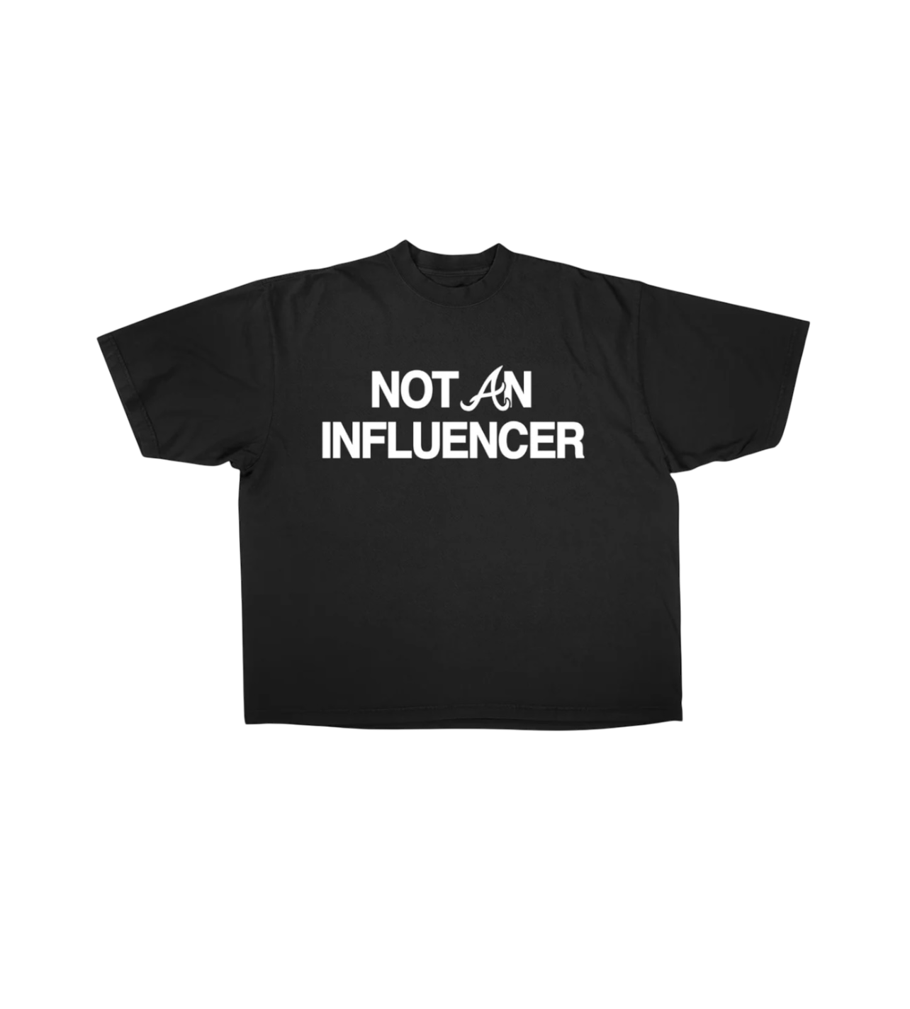 Not An Influencer Black A Tee