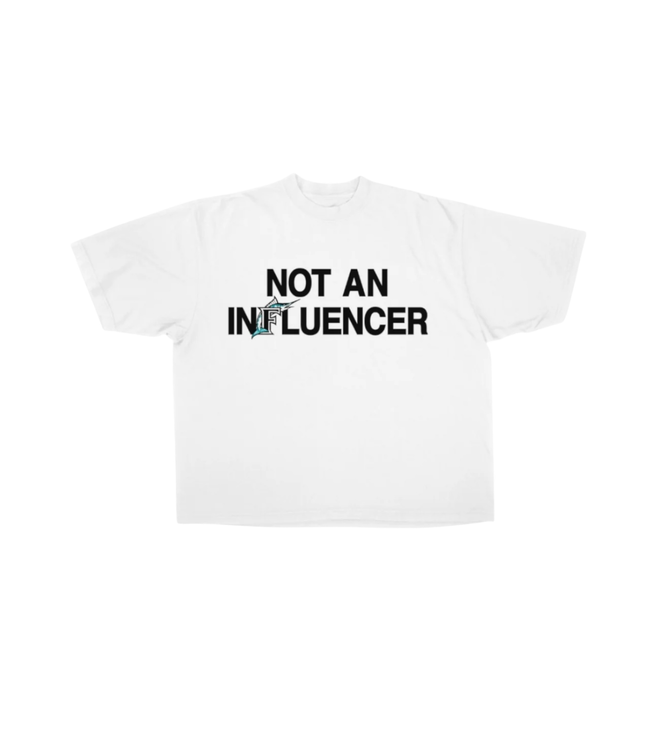 Not An Influencer Marlin Tee White