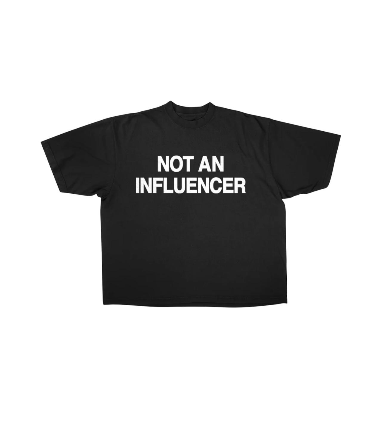 Not An Influencer Black OG Tee