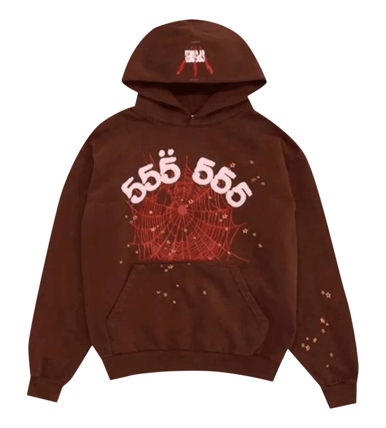 Sp5der Worldwide Pink/Brown Hoodie Small (preowned)