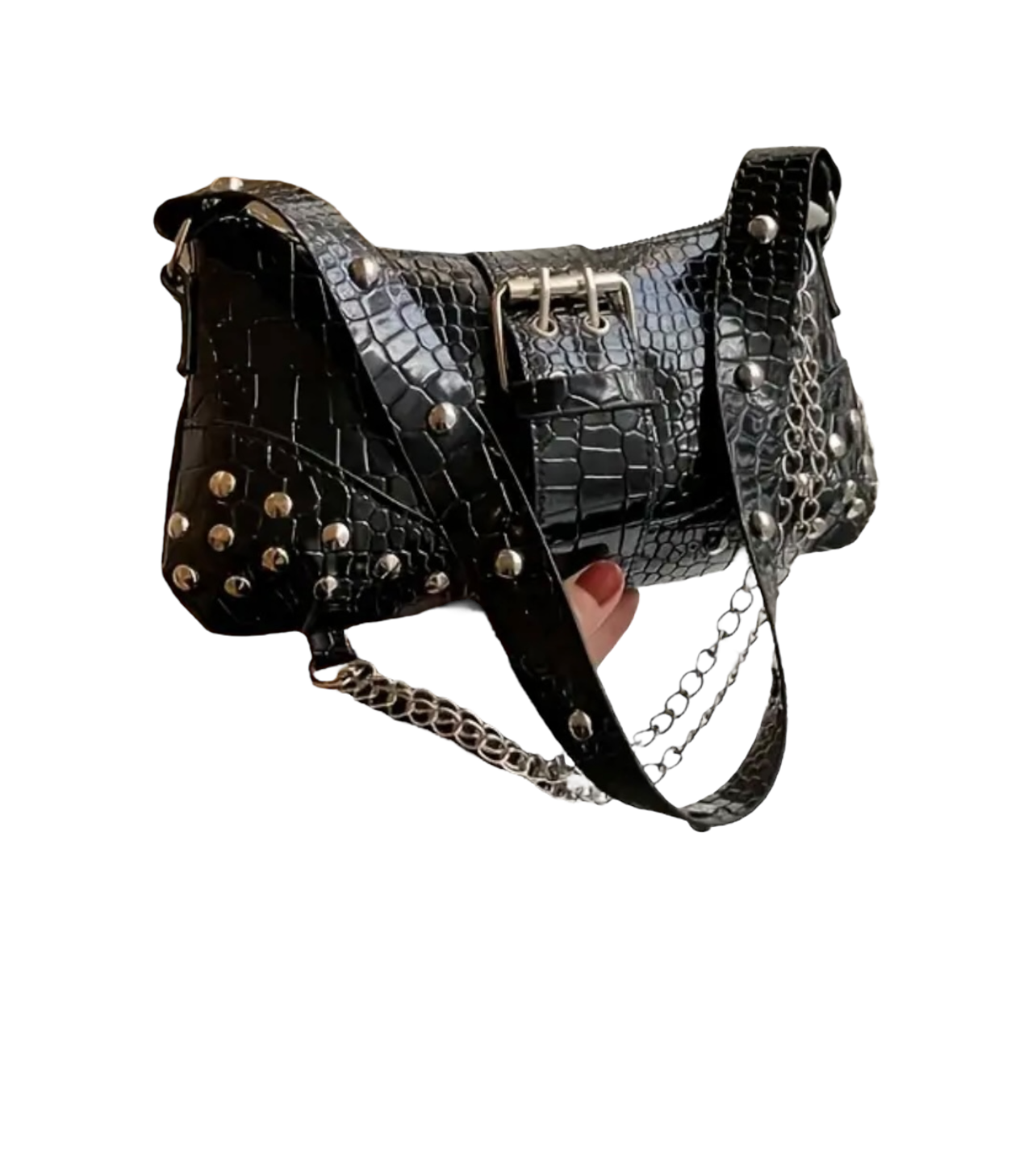 Y2K Studded Bag Black