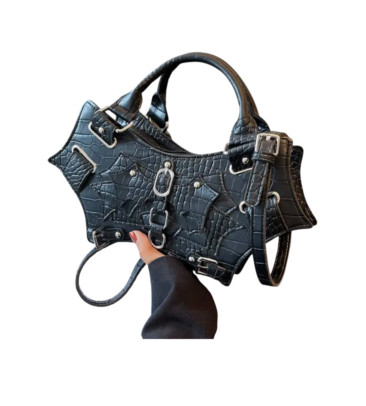 Y2K Gothic Vamp Bag Black
