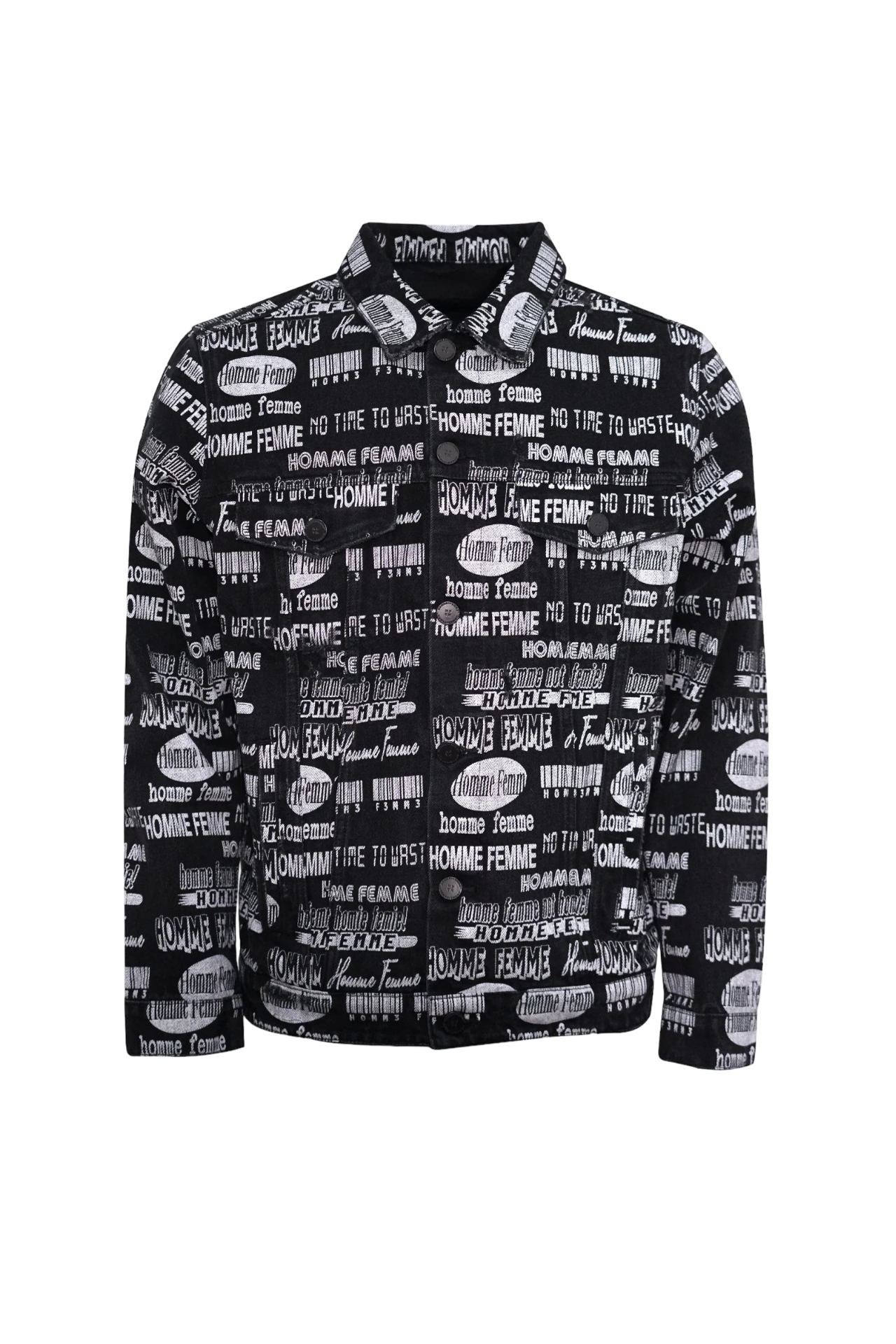 Homme Femme Black Denim Jacket