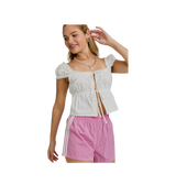 Le Lis Square Neck Open Top White