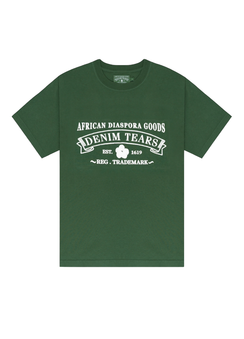 Denim Tears Green/White Logo Tee