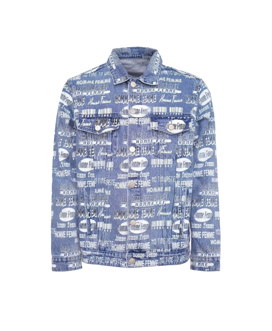 Homme Femme Jean Jacket Light Blue