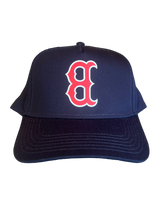 Boston Navy/Red Upside Down Logo Hat OS Fits All